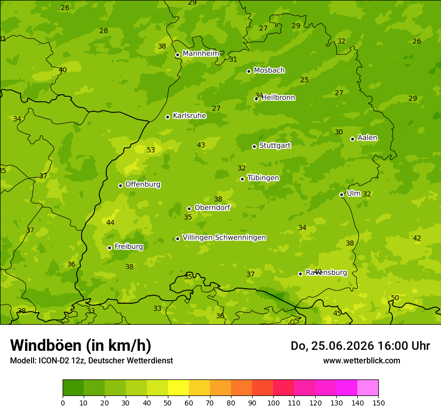 Maximale Windböen