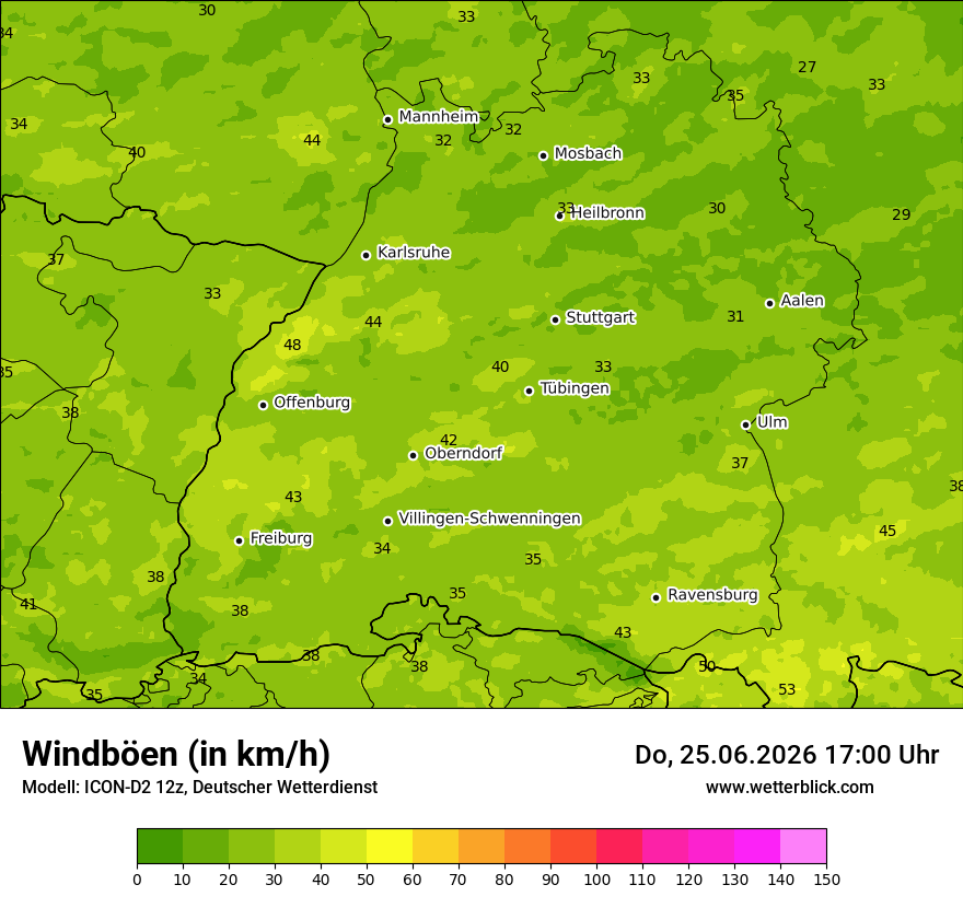 Maximale Windböen