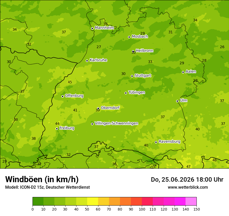 Maximale Windböen