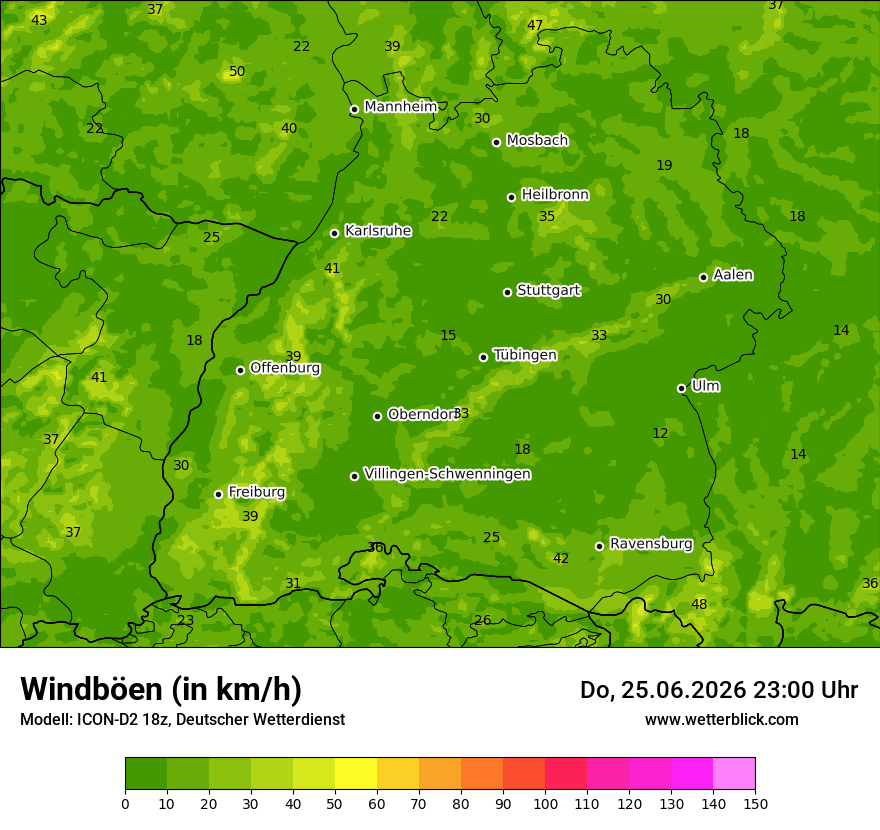 Maximale Windböen