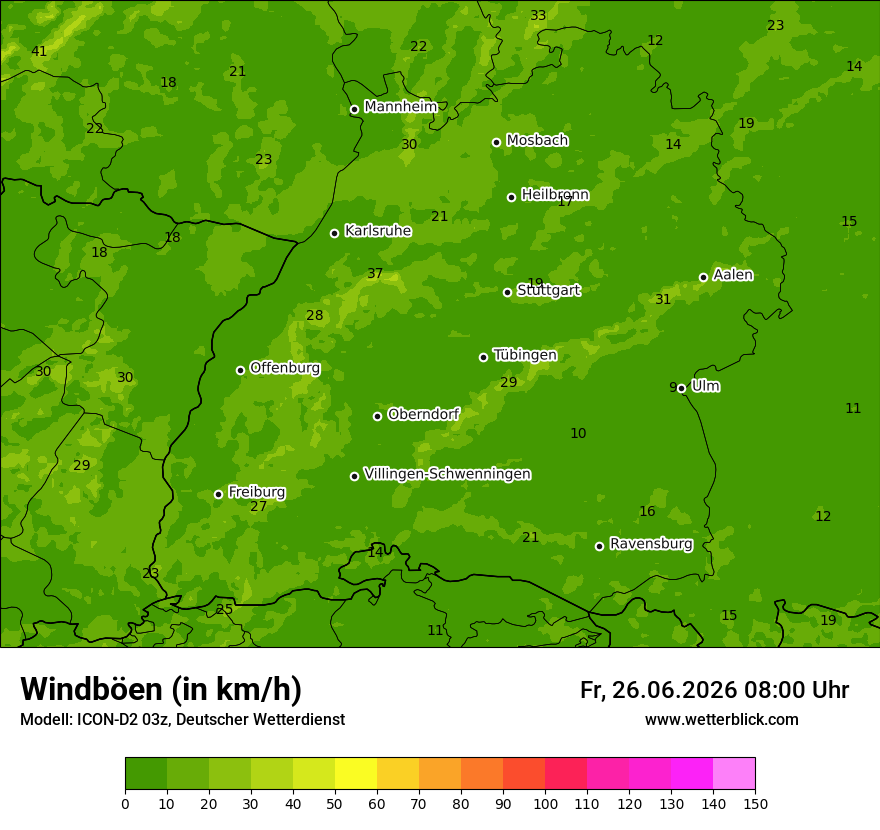 Maximale Windböen
