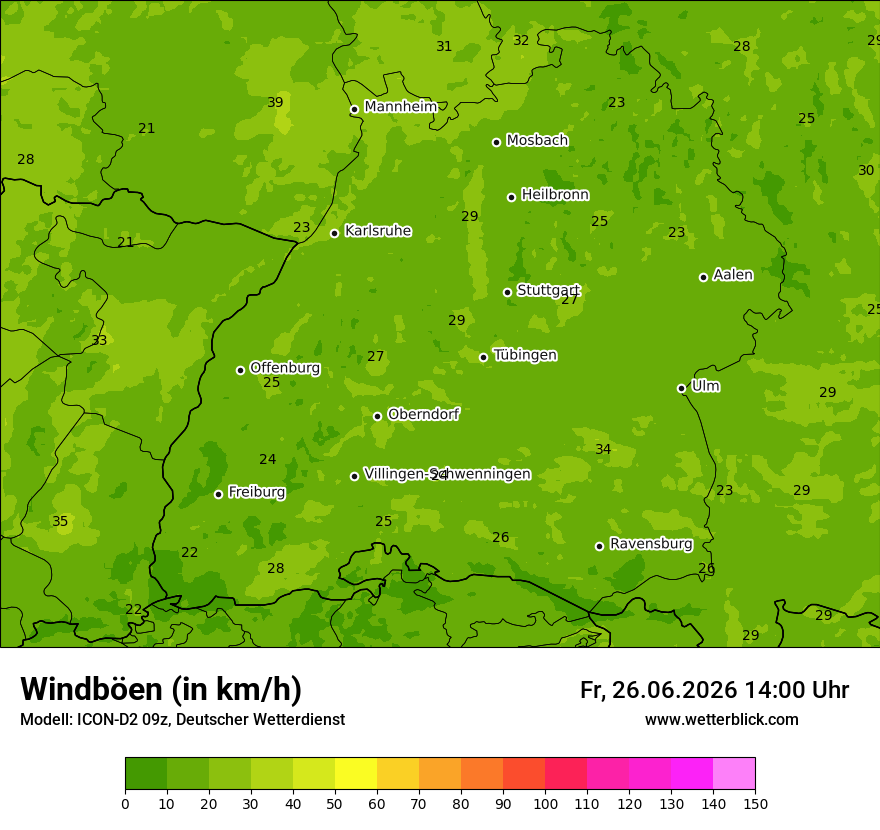 Maximale Windböen