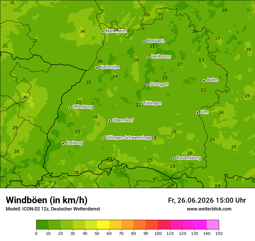 Maximale Windböen