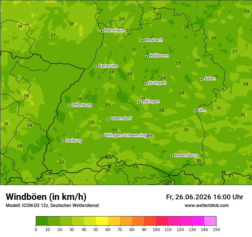 Maximale Windböen