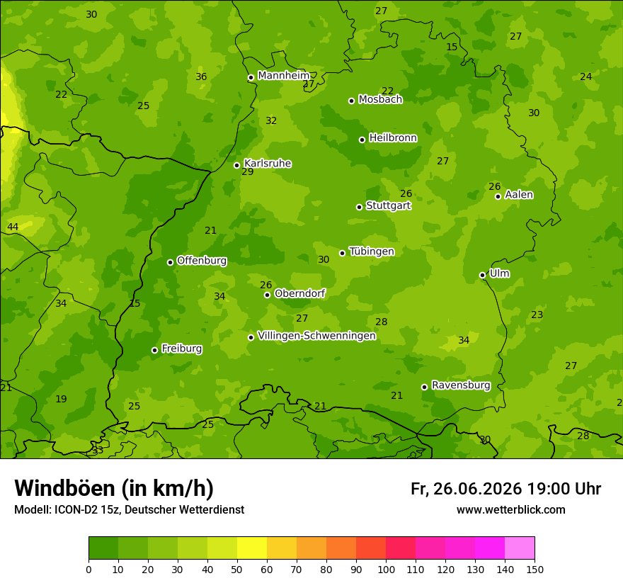 Maximale Windböen