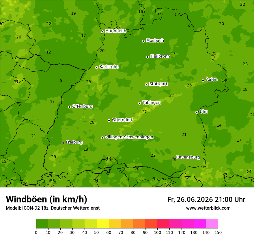 Maximale Windböen