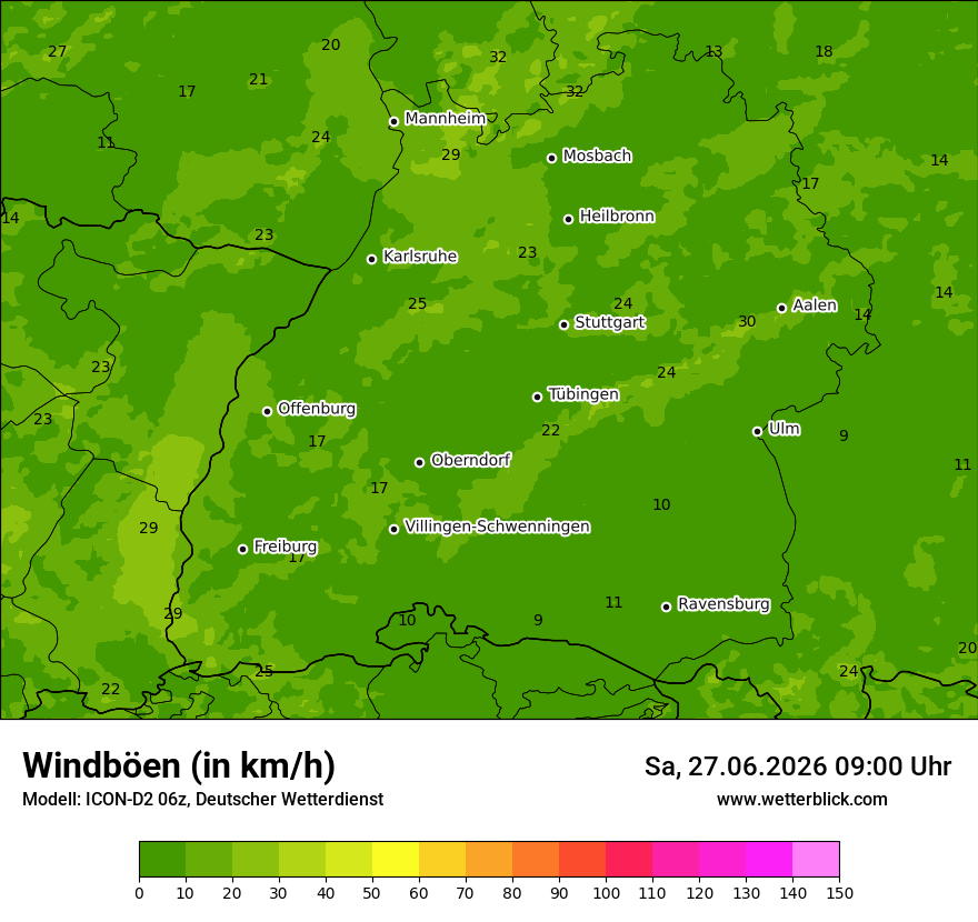 Maximale Windböen