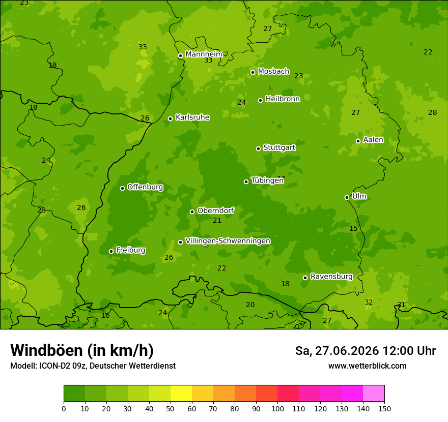 Maximale Windböen