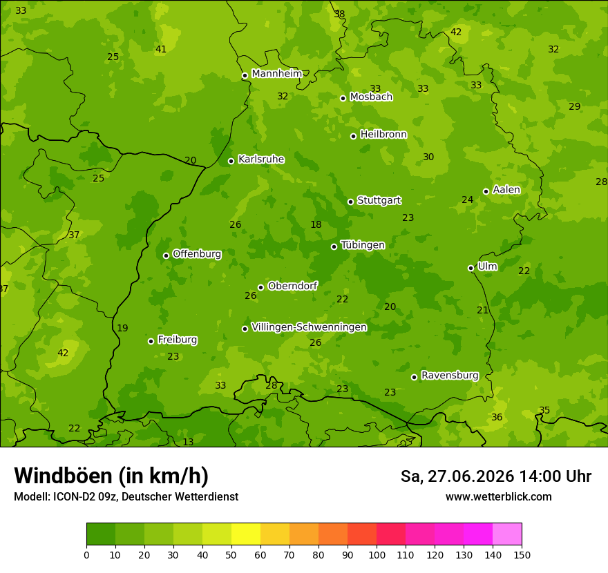 Maximale Windböen