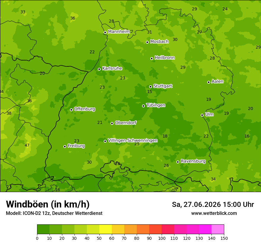Maximale Windböen