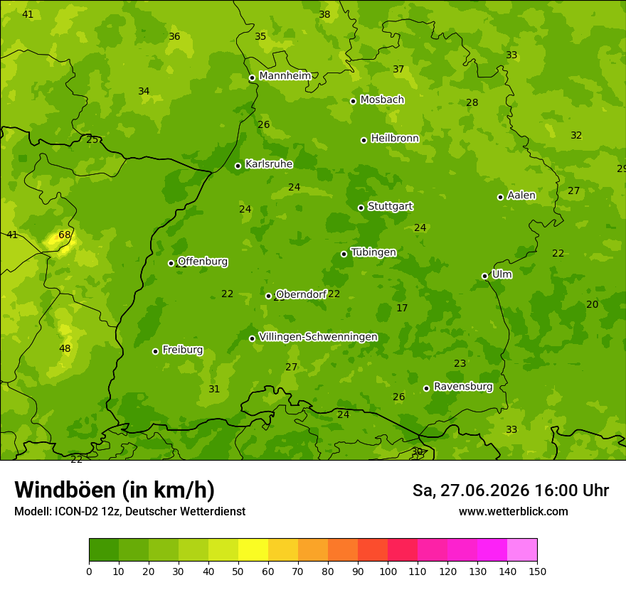 Maximale Windböen