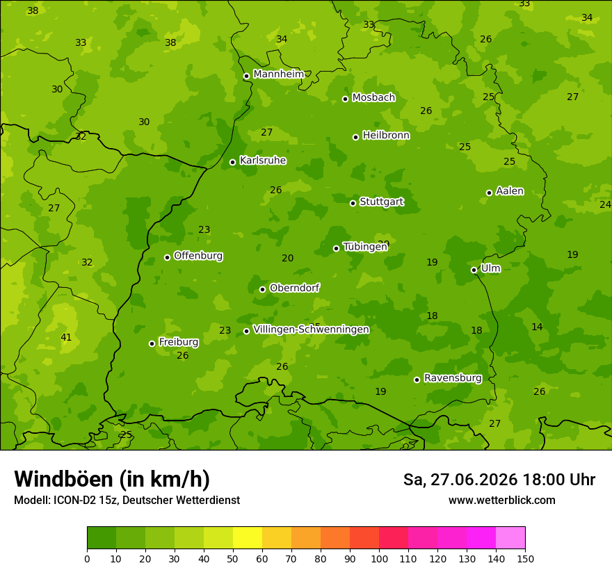Maximale Windböen