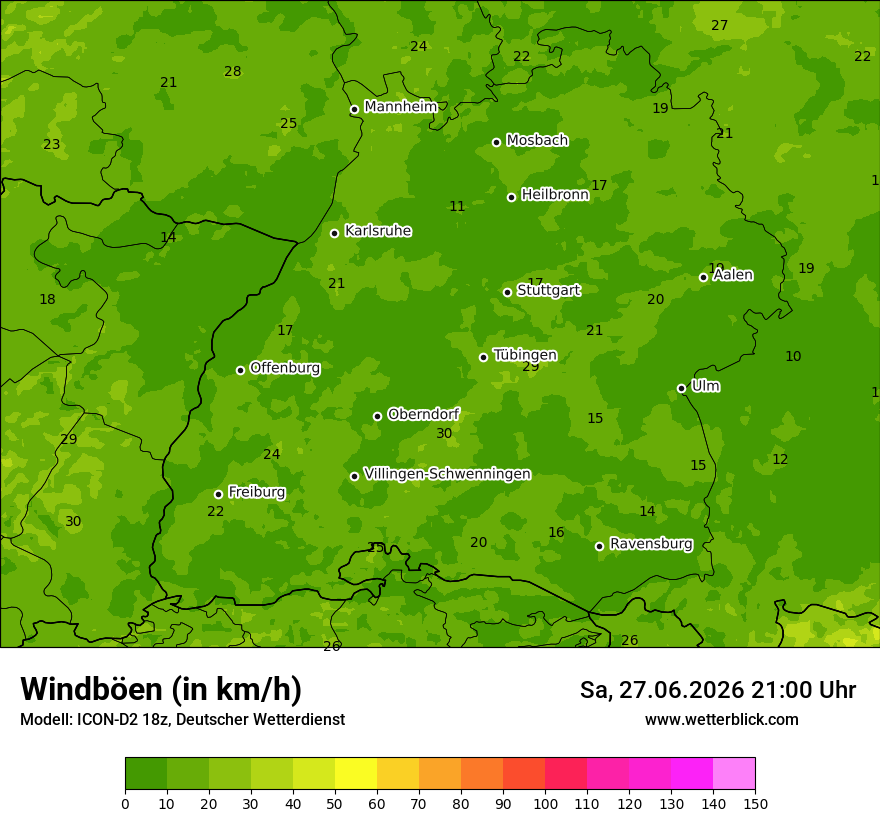 Maximale Windböen