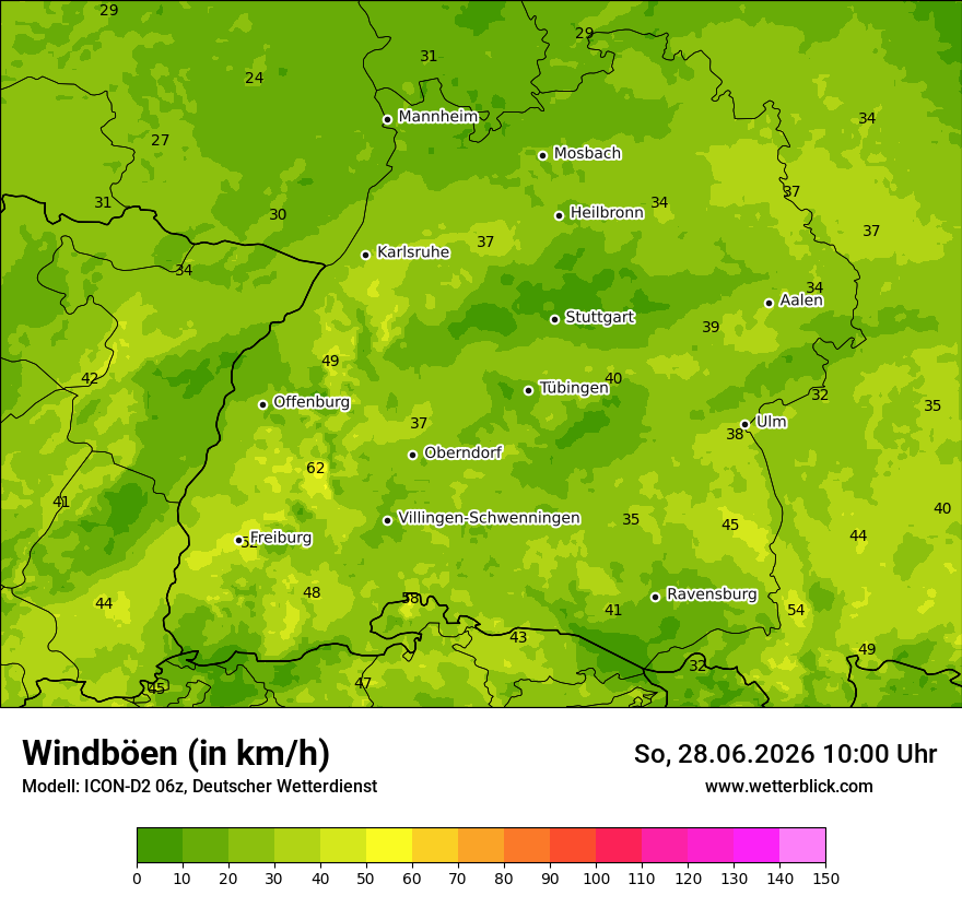 Maximale Windböen
