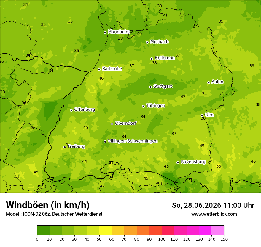 Maximale Windböen