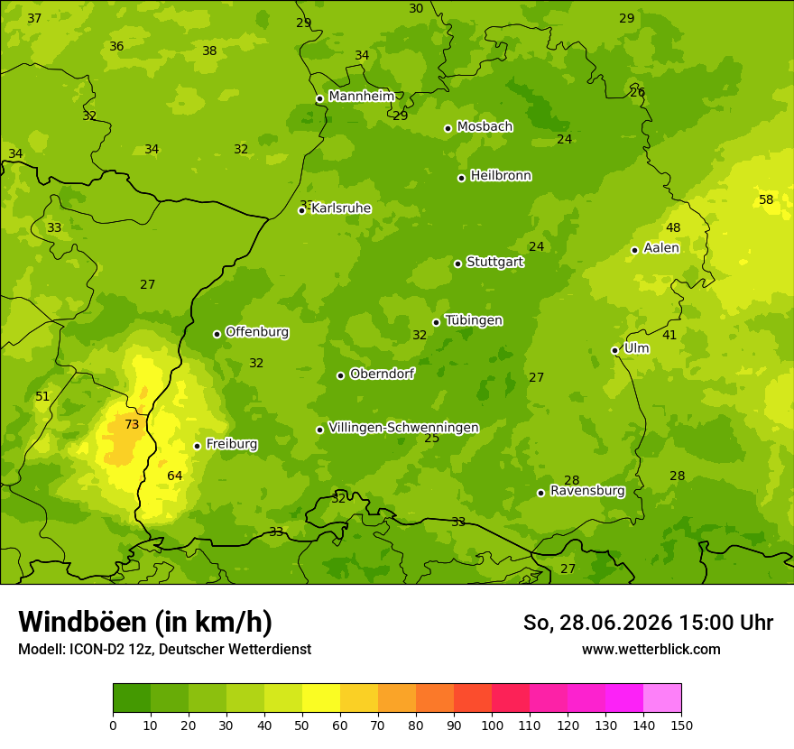 Maximale Windböen