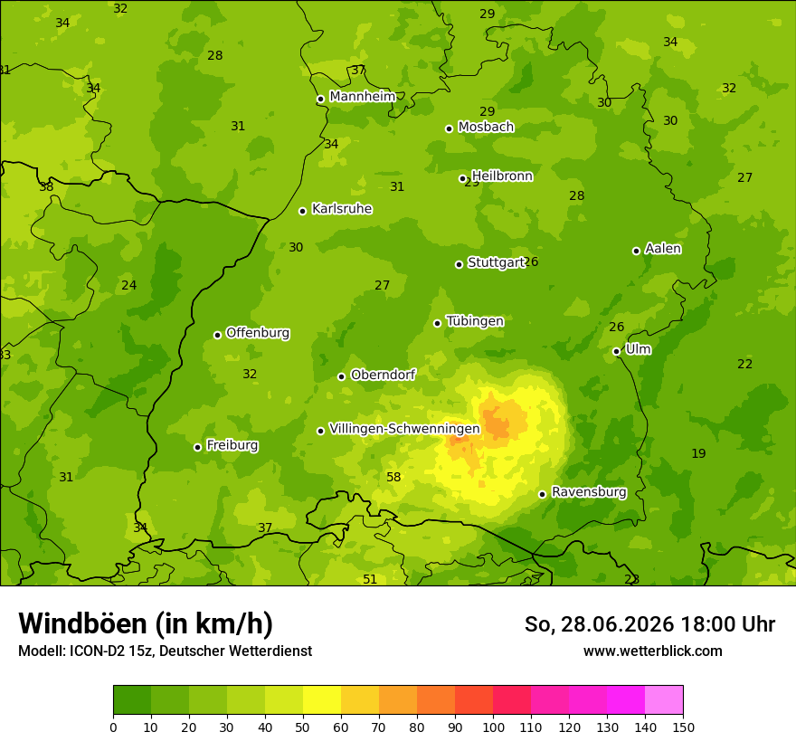 Maximale Windböen