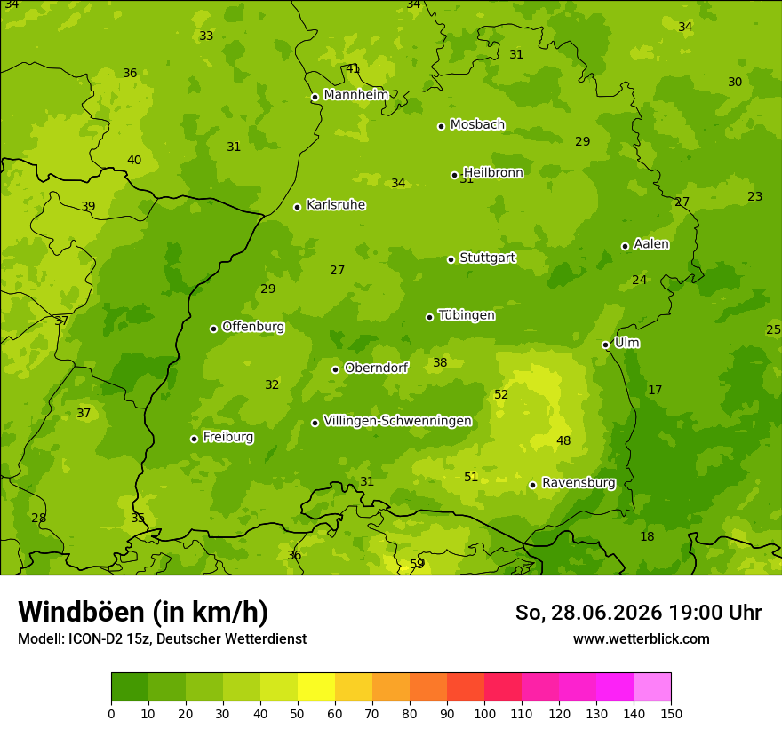 Maximale Windböen