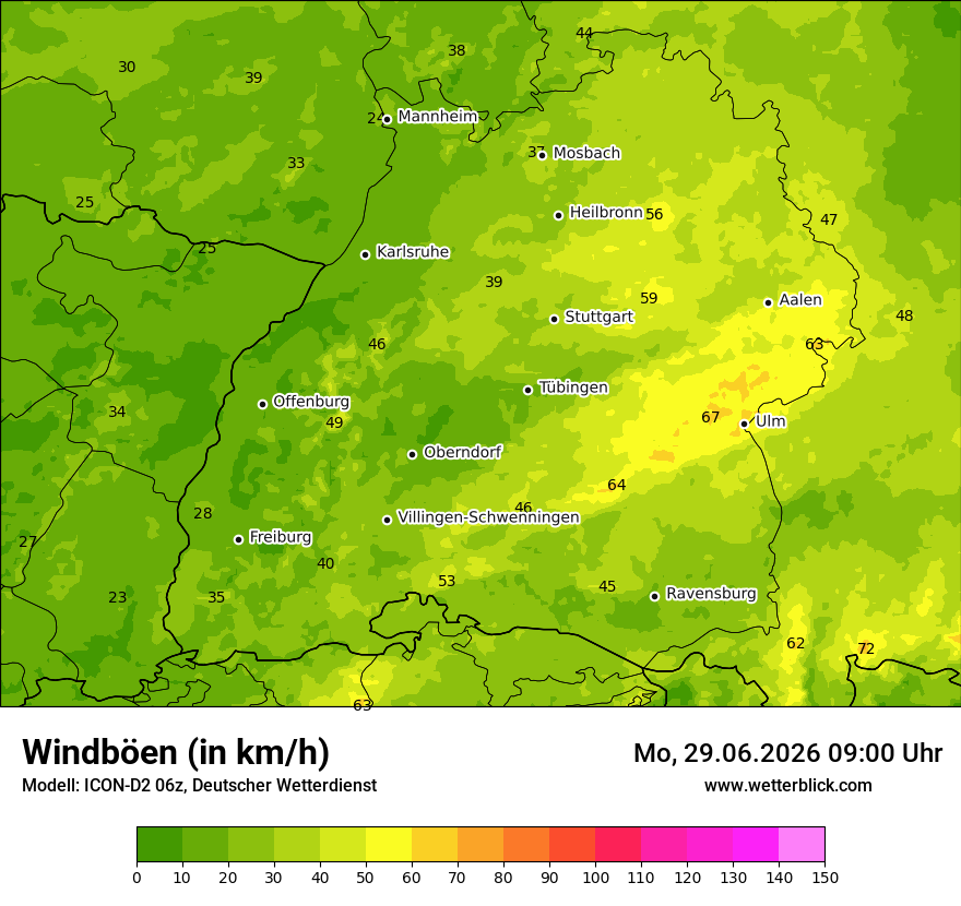Maximale Windböen