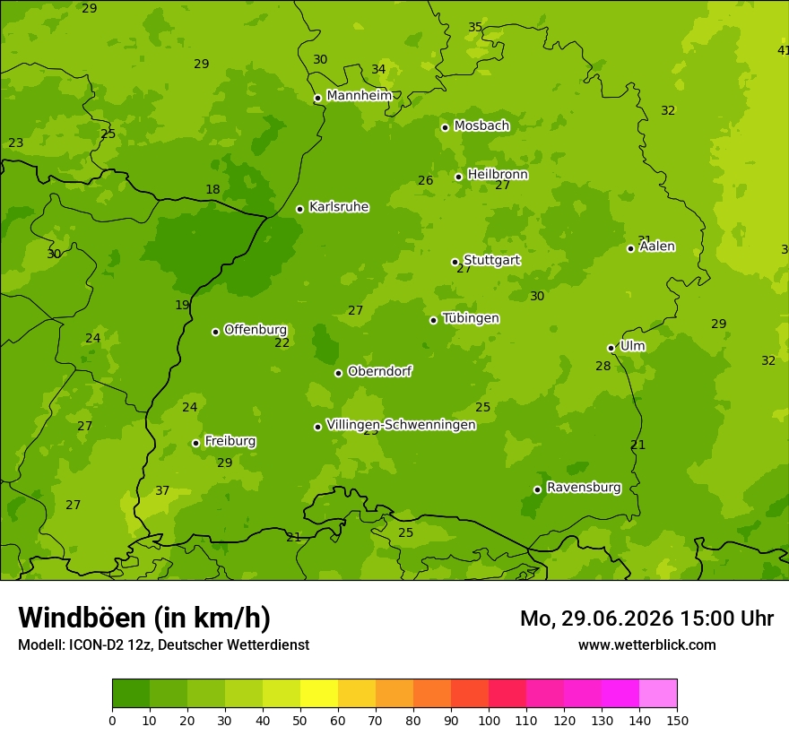 Maximale Windböen