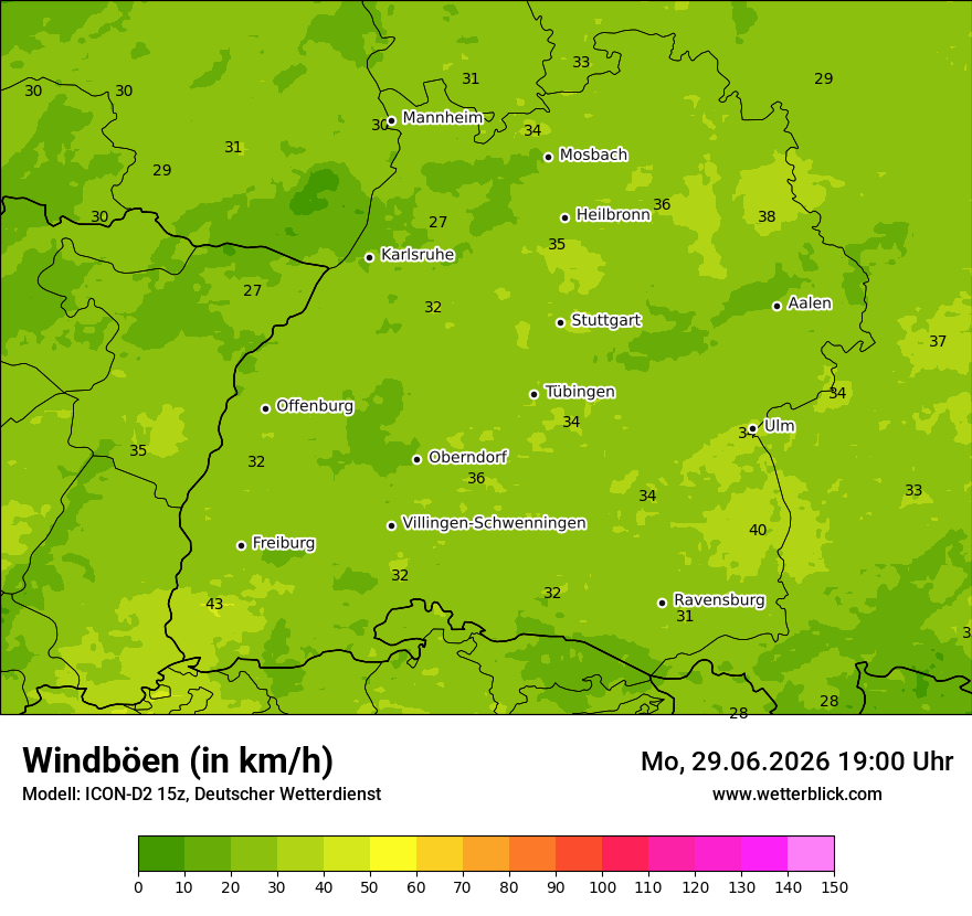 Maximale Windböen