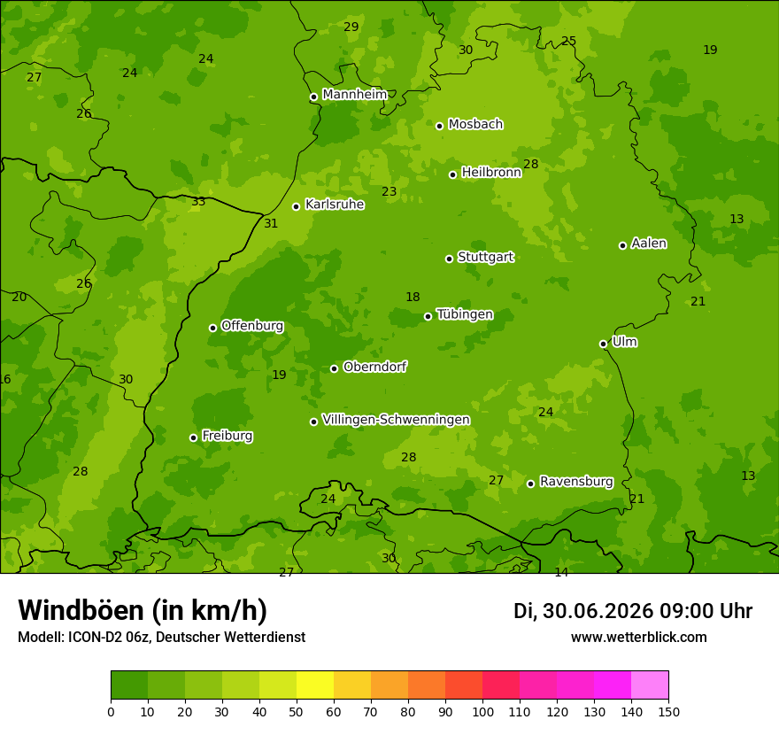 Maximale Windböen
