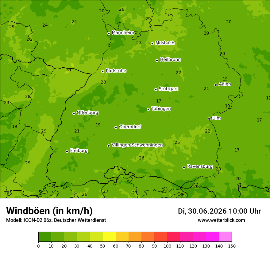 Maximale Windböen