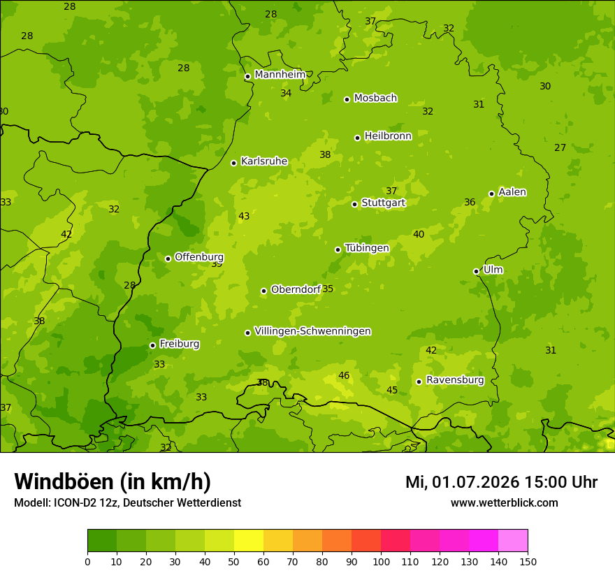 Maximale Windböen