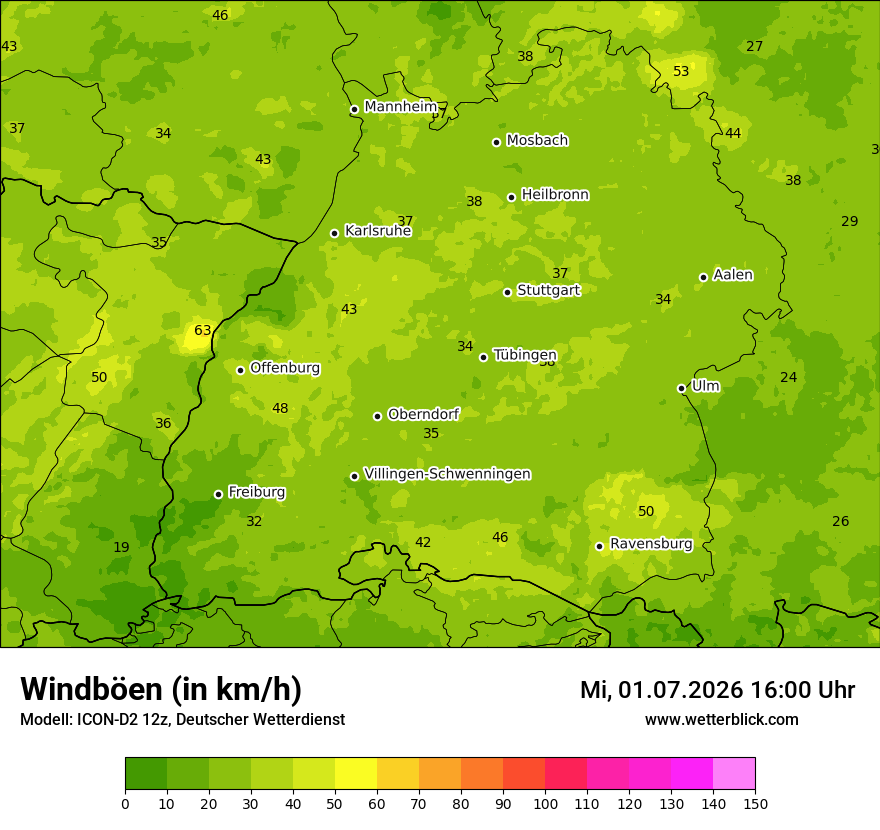Maximale Windböen
