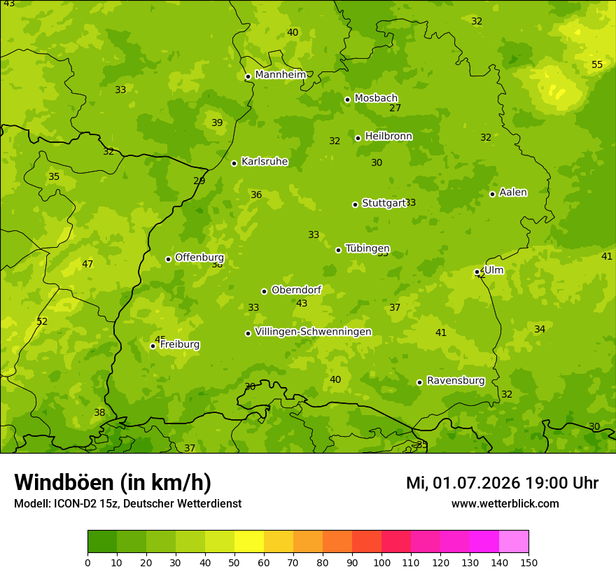 Maximale Windböen