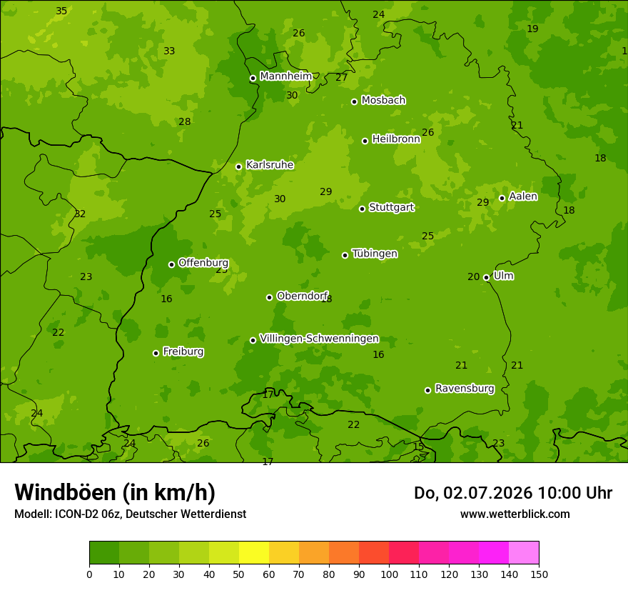 Maximale Windböen