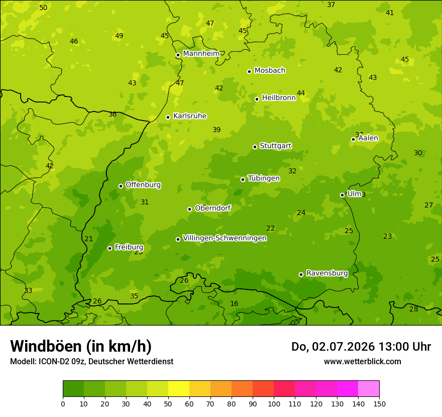 Maximale Windböen