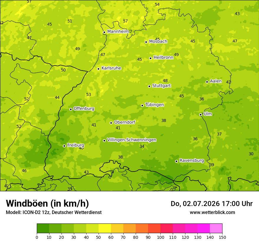 Maximale Windböen