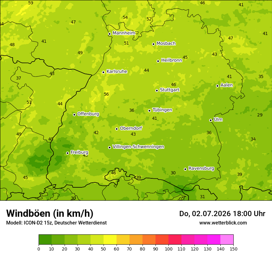 Maximale Windböen