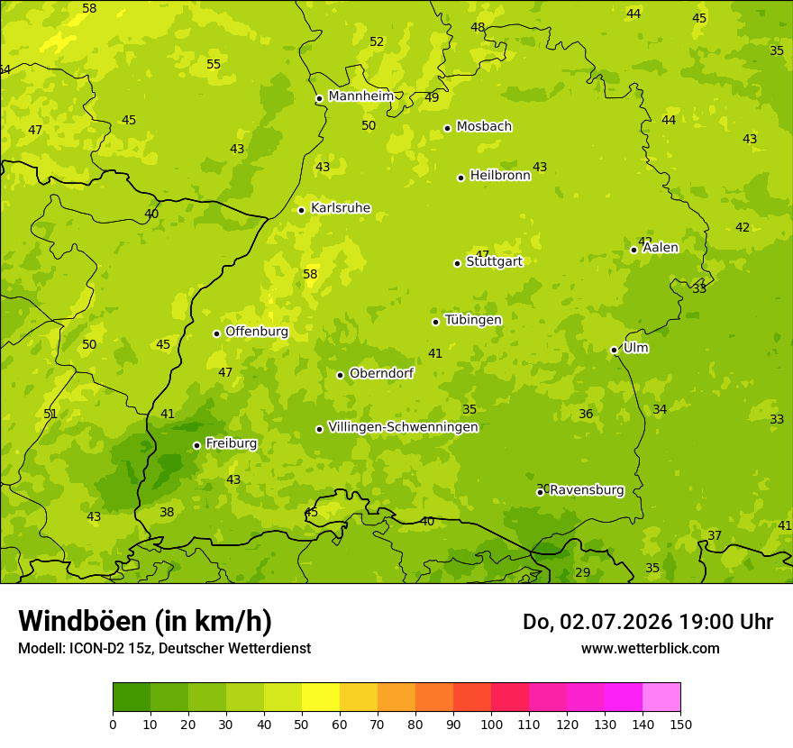 Maximale Windböen
