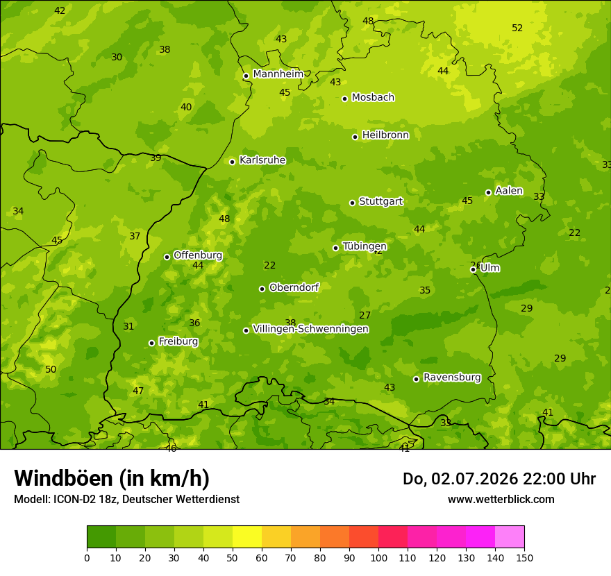 Maximale Windböen