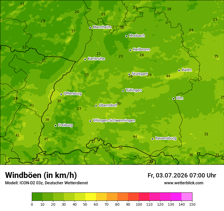 Maximale Windböen
