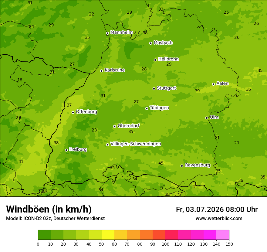 Maximale Windböen