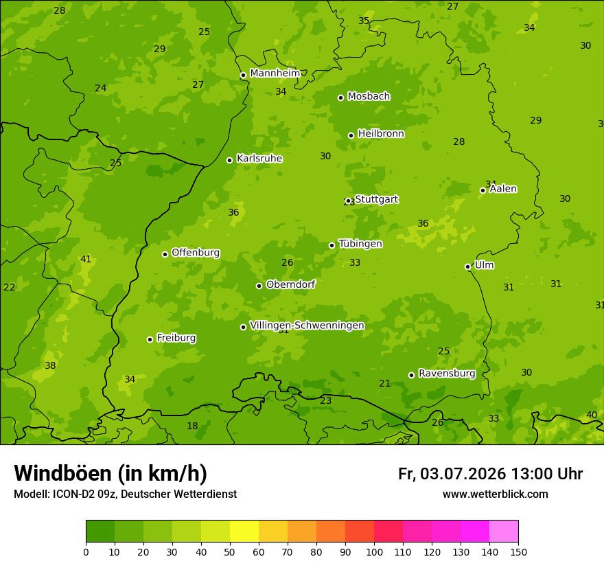 Maximale Windböen