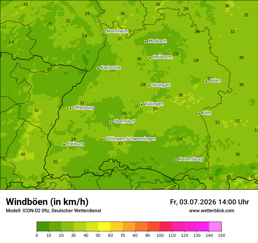 Maximale Windböen