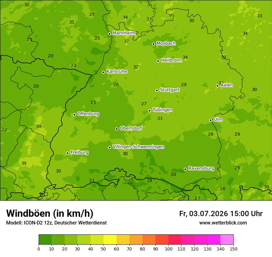 Maximale Windböen