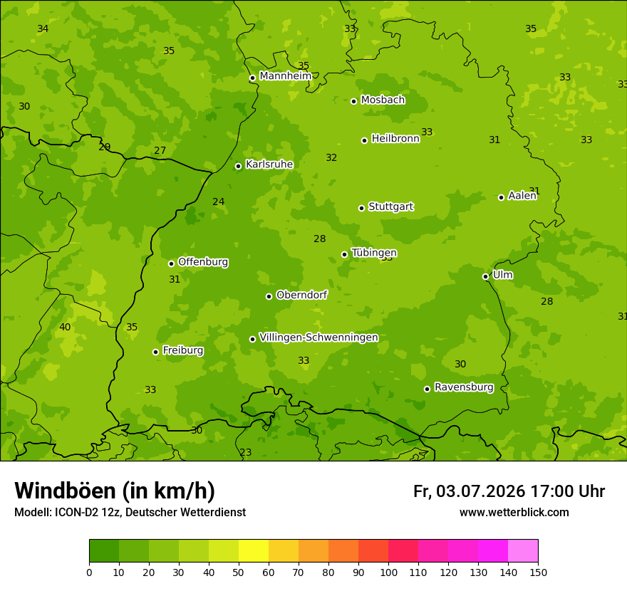 Maximale Windböen