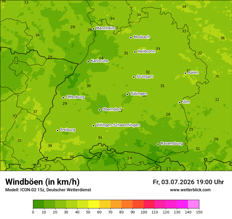 Maximale Windböen