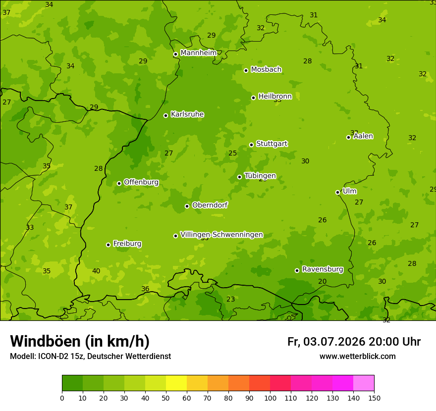 Maximale Windböen