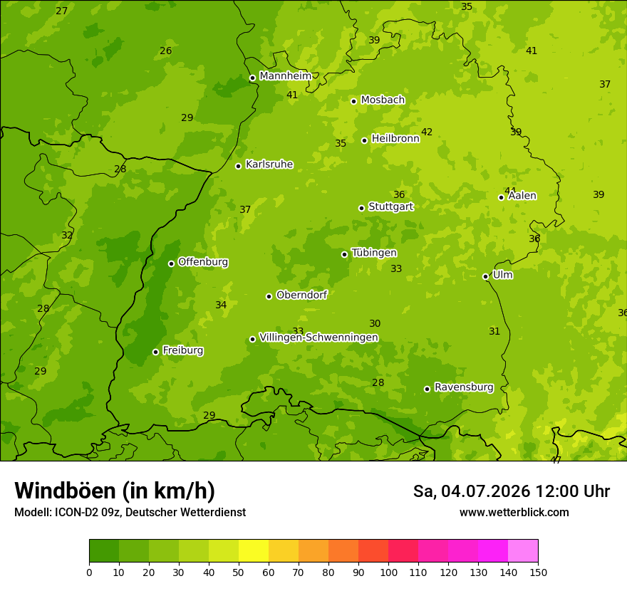 Maximale Windböen