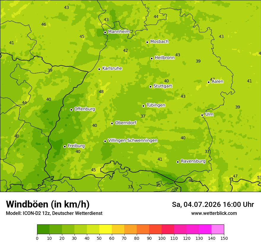 Maximale Windböen