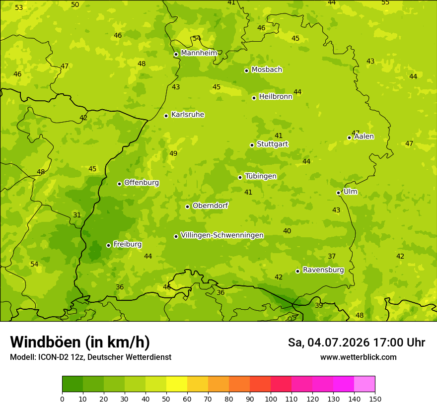 Maximale Windböen