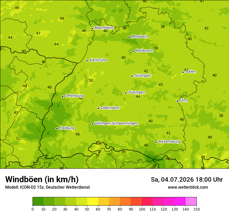 Maximale Windböen