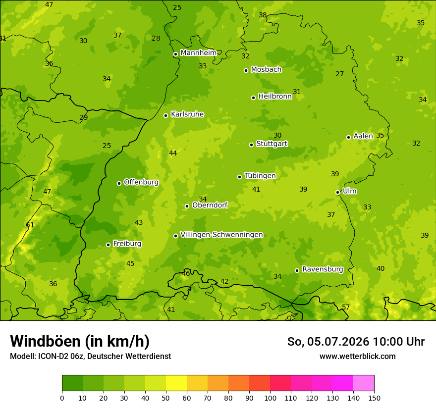Maximale Windböen
