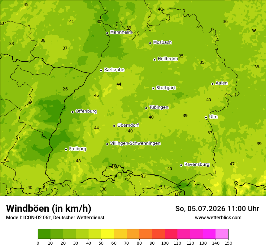 Maximale Windböen
